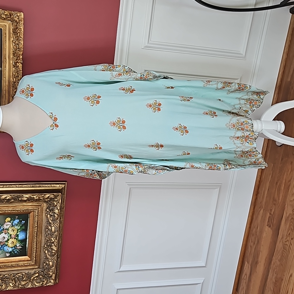 Sundance Cafton/Dress Boho Festival Summer Size small Green Orange